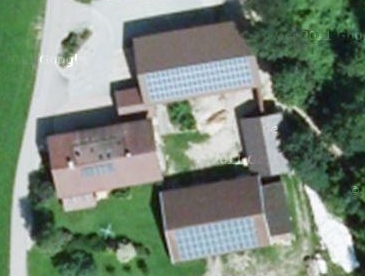 Bajorországi napelemes rendszerek - Kép: Google Earth