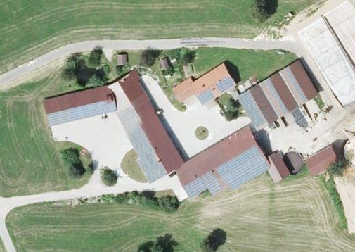 Bajorországi napelemes rendszerek - Kép: Google Earth